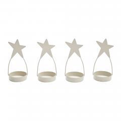 85431-Star-Tealight-Holder-Antique-White-Set-of-4-4x1.75x1.75-image-2