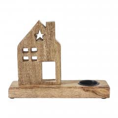 85475-Tealight-Holder-Wooden-Saltbox-House-w-Star-Natural-9x6.75x2.5-image-2