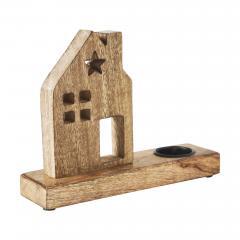 85475-Tealight-Holder-Wooden-Saltbox-House-w-Star-Natural-9x6.75x2.5-image-4