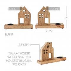 85475-Tealight-Holder-Wooden-Saltbox-House-w-Star-Natural-9x6.75x2.5-image-5