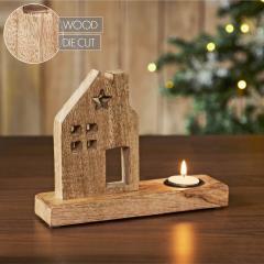 85475-Tealight-Holder-Wooden-Saltbox-House-w-Star-Natural-9x6.75x2.5-image-6
