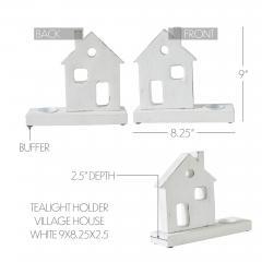 85477-Tealight-Holder-Village-House-White-9x8.25x2.5-image-5