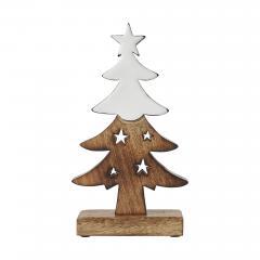 85479-Christmas-Tree-Two-Toned-White-Natural-Wooden-Figurine-10x5.5x2-image-2