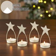 85431-Star-Tealight-Holder-Antique-White-Set-of-4-4x1.75x1.75-image-6
