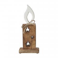 85481-White-Flame-Natural-Candle-w-Stars-Wooden-Figurine-12x5x2-image-2