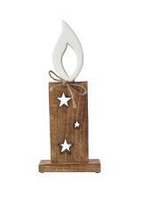 85482-White-Flame-Natural-Candle-w-Stars-Wooden-Figurine-17x7x2-image-2