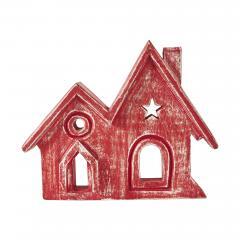 85486-Village-Twin-House-Red-w-Star-Wooden-Figurine-9.5x7.5x1.5-image-2