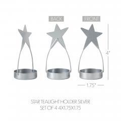 85432-Star-Tealight-Holder-Silver-Set-of-4-4x1.75x1.75-image-5