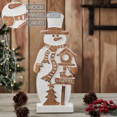 85495-Snowman-With-Welcome-Sign-Carved-Wooden-Figurine-16x7x2.25-image-6