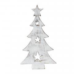 85497-Christmas-Tree-w-Stars-White-Wooden-Figurine-8x4.5x1-image-2