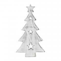 85498-Christmas-Tree-w-Stars-White-Wooden-Figurine-10x5.75x1-image-2