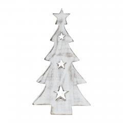 85498-Christmas-Tree-w-Stars-White-Wooden-Figurine-10x5.75x1-image-3