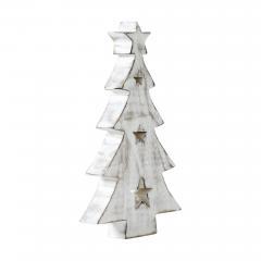85498-Christmas-Tree-w-Stars-White-Wooden-Figurine-10x5.75x1-image-4