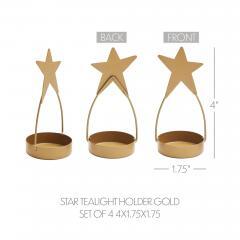 85433-Star-Tealight-Holder-Gold-Set-of-4-4x1.75x1.75-image-5