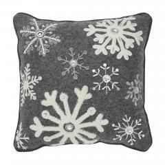 85507-Snowflakes-Grey-Woolen-Felt-Pillow-12x12-image-2
