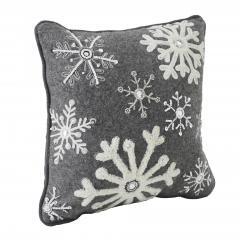 85507-Snowflakes-Grey-Woolen-Felt-Pillow-12x12-image-4