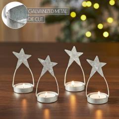 85434-Star-Tealight-Holder-Galvanized-Set-of-4-4x1.75x1.75-image-6