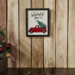 85366-It-s-The-Most-Wonderful-Time-Truck-Framed-Wall-Hanging-Sign-12x10-image-2