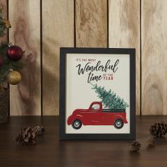 85366-It-s-The-Most-Wonderful-Time-Truck-Framed-Wall-Hanging-Sign-12x10-image-3