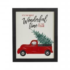 85366-It-s-The-Most-Wonderful-Time-Truck-Framed-Wall-Hanging-Sign-12x10-image-4