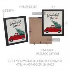 85366-It-s-The-Most-Wonderful-Time-Truck-Framed-Wall-Hanging-Sign-12x10-image-7