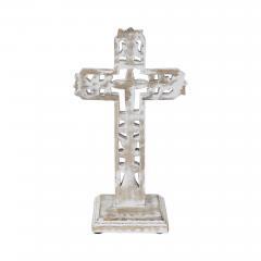 85592-Distresed-White-Ornate-Wooden-Cross-w-Base-12-image-3