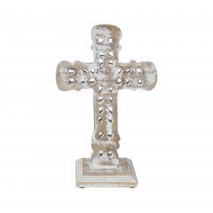 85594-Natural-Distressed-White-Wooden-Cross-w-Rosette-Center-Base-12-image-3