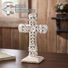 85594-Natural-Distressed-White-Wooden-Cross-w-Rosette-Center-Base-12-image-6