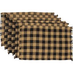 30627-Burlap-Black-Check-Placemat-Fringed-Set-of-6-12x18-image-3