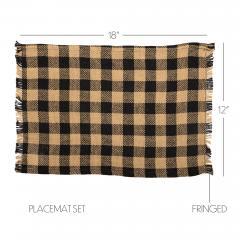 30627-Burlap-Black-Check-Placemat-Fringed-Set-of-6-12x18-image-4