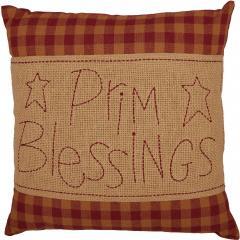 56651-Burgundy-Check-Prim-Blessings-Pillow-12x12-image-2