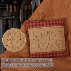 56651-Burgundy-Check-Prim-Blessings-Pillow-12x12-image-4