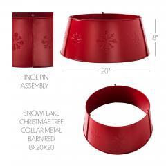 85439-Snowflake-Christmas-Tree-Collar-Metal-Barn-Red-8x20x20-image-6