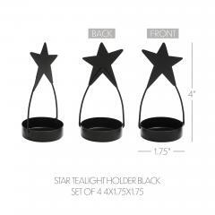 85428-Star-Tealight-Holder-Black-Set-of-4-4x1.75x1.75-image-5