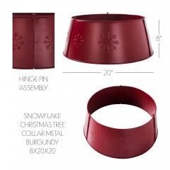 85440-Snowflake-Christmas-Tree-Collar-Metal-Burgundy-8x20x20-image-6