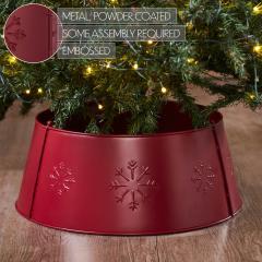 85440-Snowflake-Christmas-Tree-Collar-Metal-Burgundy-8x20x20-image-7