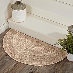 Natural Jute Rug Half Circle 16.5x33