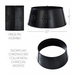 85441-Snowflake-Christmas-Tree-Collar-Metal-Charcoal-8x20x20-image-6