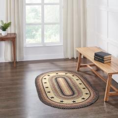Colonial Star Jute Rug Oval w/ Pad 36x60