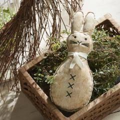 88430-Spring-In-Bloom-Scarfed-Primitive-Bunny-Pillow-12x5-image-1
