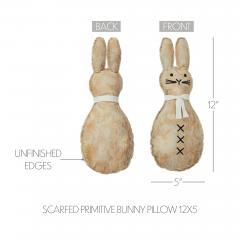 88430-Spring-In-Bloom-Scarfed-Primitive-Bunny-Pillow-12x5-image-5