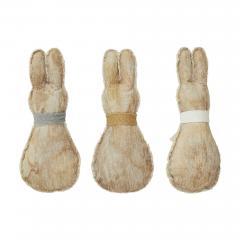 88431-Spring-In-Bloom-Scarfed-Primitive-Bunny-Pillow-6x2.5-Set-of-3-image-3