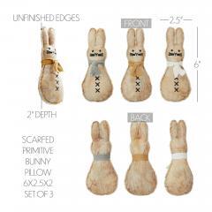 88431-Spring-In-Bloom-Scarfed-Primitive-Bunny-Pillow-6x2.5-Set-of-3-image-5