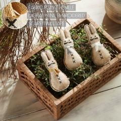 88431-Spring-In-Bloom-Scarfed-Primitive-Bunny-Pillow-6x2.5-Set-of-3-image-6