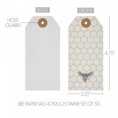 88453-Buzzy-Bees-Bee-Paper-Tag-4.75x2.25-w-Twine-Set-of-50-image-4