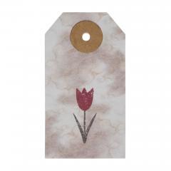 88460-Spring-In-Bloom-Tea-Stained-Red-Tulip-Paper-Tag-2.75x1.5-w-Twine-Set-of-50-image-2