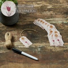 88460-Spring-In-Bloom-Tea-Stained-Red-Tulip-Paper-Tag-2.75x1.5-w-Twine-Set-of-50-image-5