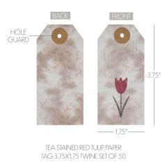 88461-Spring-In-Bloom-Tea-Stained-Red-Tulip-Paper-Tag-3.75x1.75-w-Twine-Set-of-50-image-4