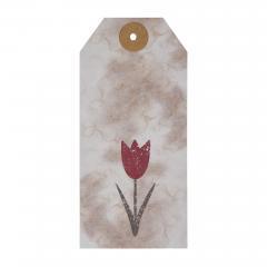 88462-Spring-In-Bloom-Tea-Stained-Red-Tulip-Paper-Tag-4.75x2.25-w-Twine-Set-of-50-image-2