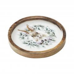 88476-Bunny-Hop-Wooden-Plate-Natural-w-Bunny-Wreath-8-inch-Diameter-image-4